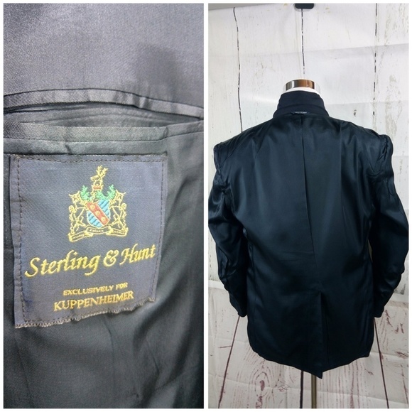 Sterling & Hunt Kuppenheimer 44R Navy Blue Suit - Picture 5 of 8